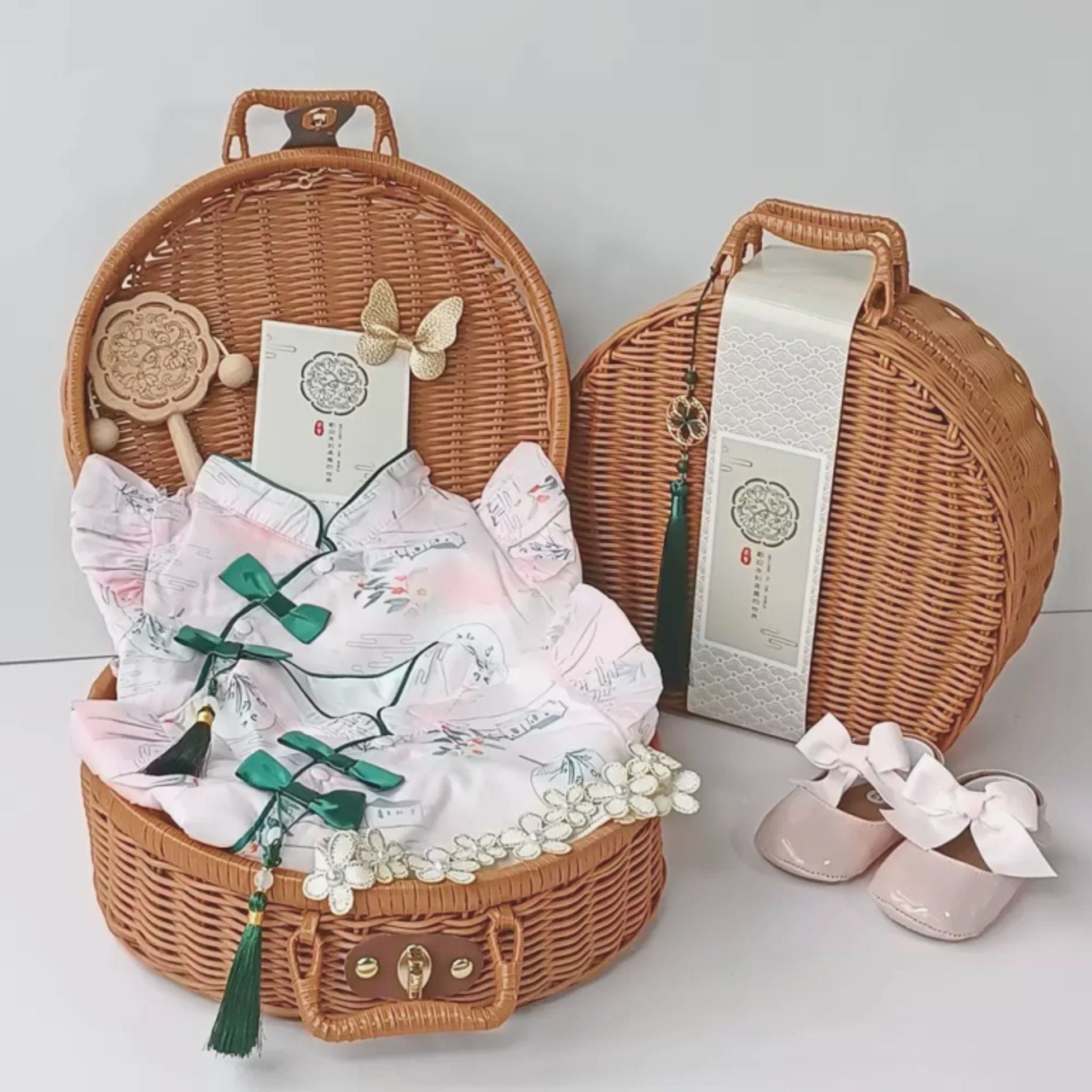 Baby Girl Gift hotsell Basket, Cherry Gift Basket, Newborn Gift