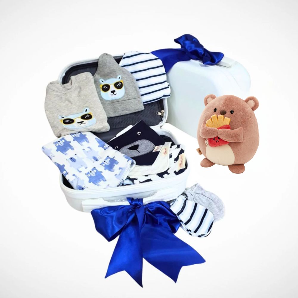 Beary Cute Adventure Cute Baby Gift Set Luggage 3-6 Months