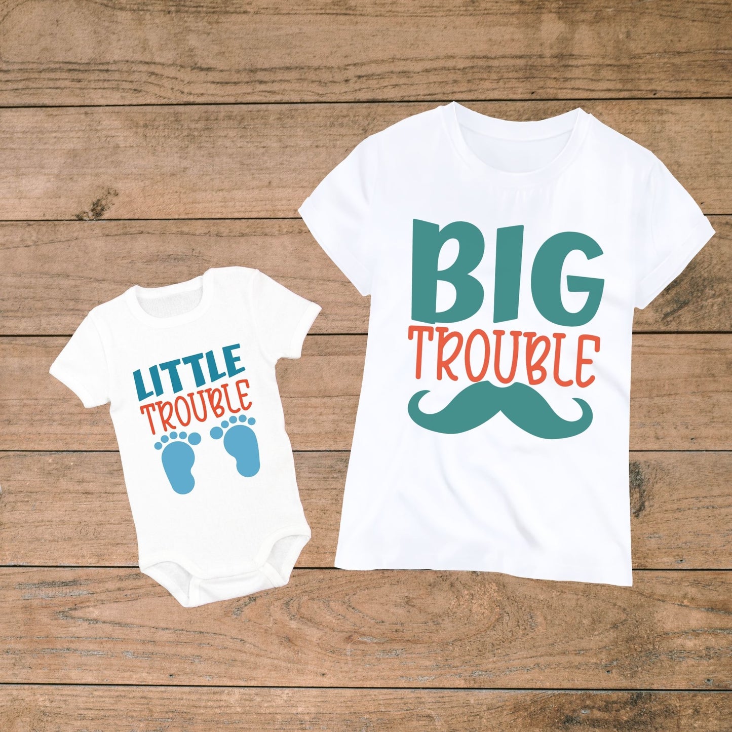 Double the Trouble, Double the Fun: Matching Dad and Baby Outfit