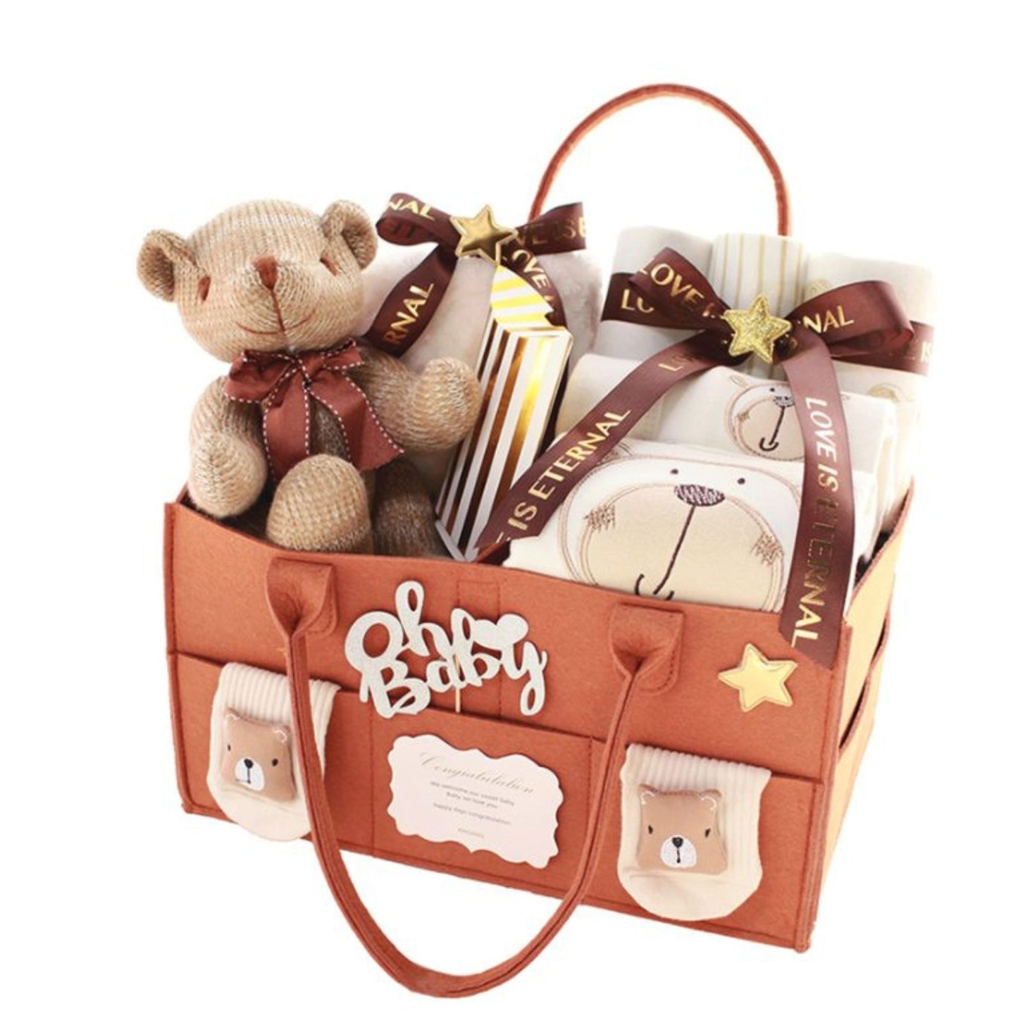 Handsome Bear Baby Boy Gift Bag 6-9 Months