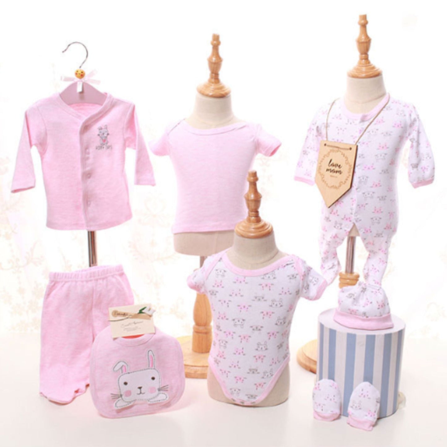 Baby Girl Bunny Rabbit Baby Gift Bag 6-9 Months