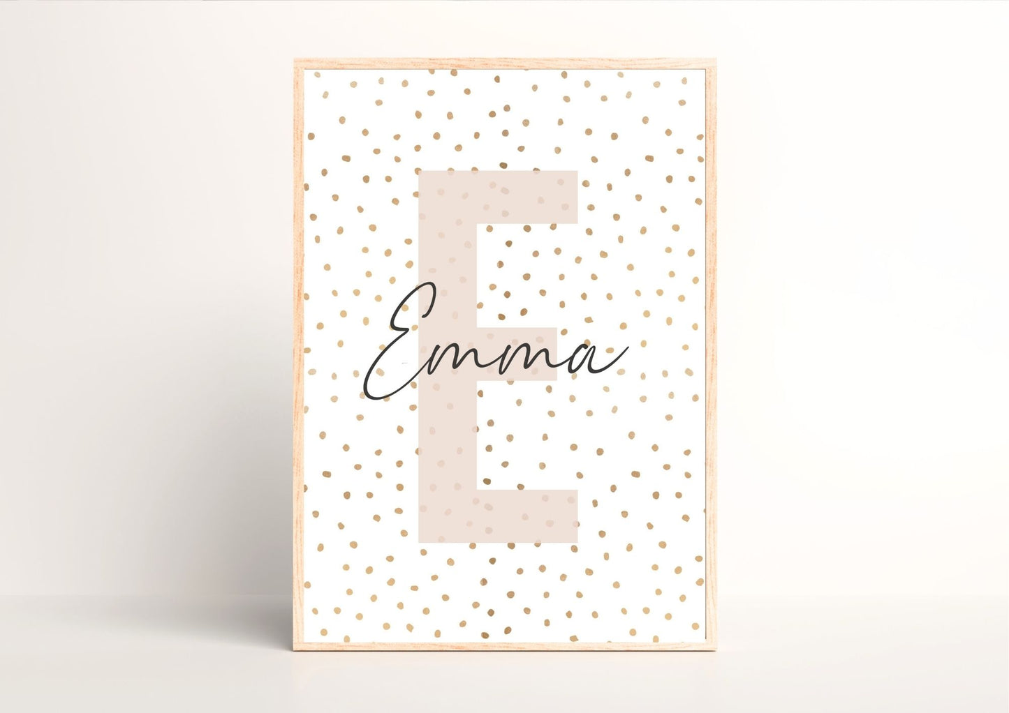 Custom Baby Name Initial Nursery Poster
