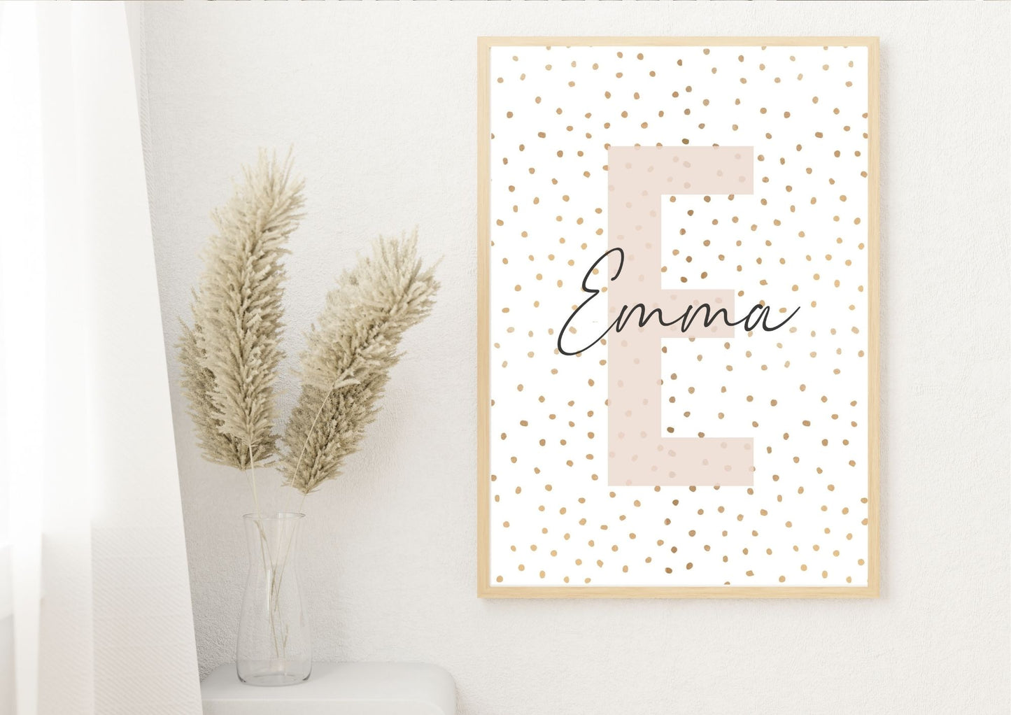Custom Baby Name Initial Nursery Poster