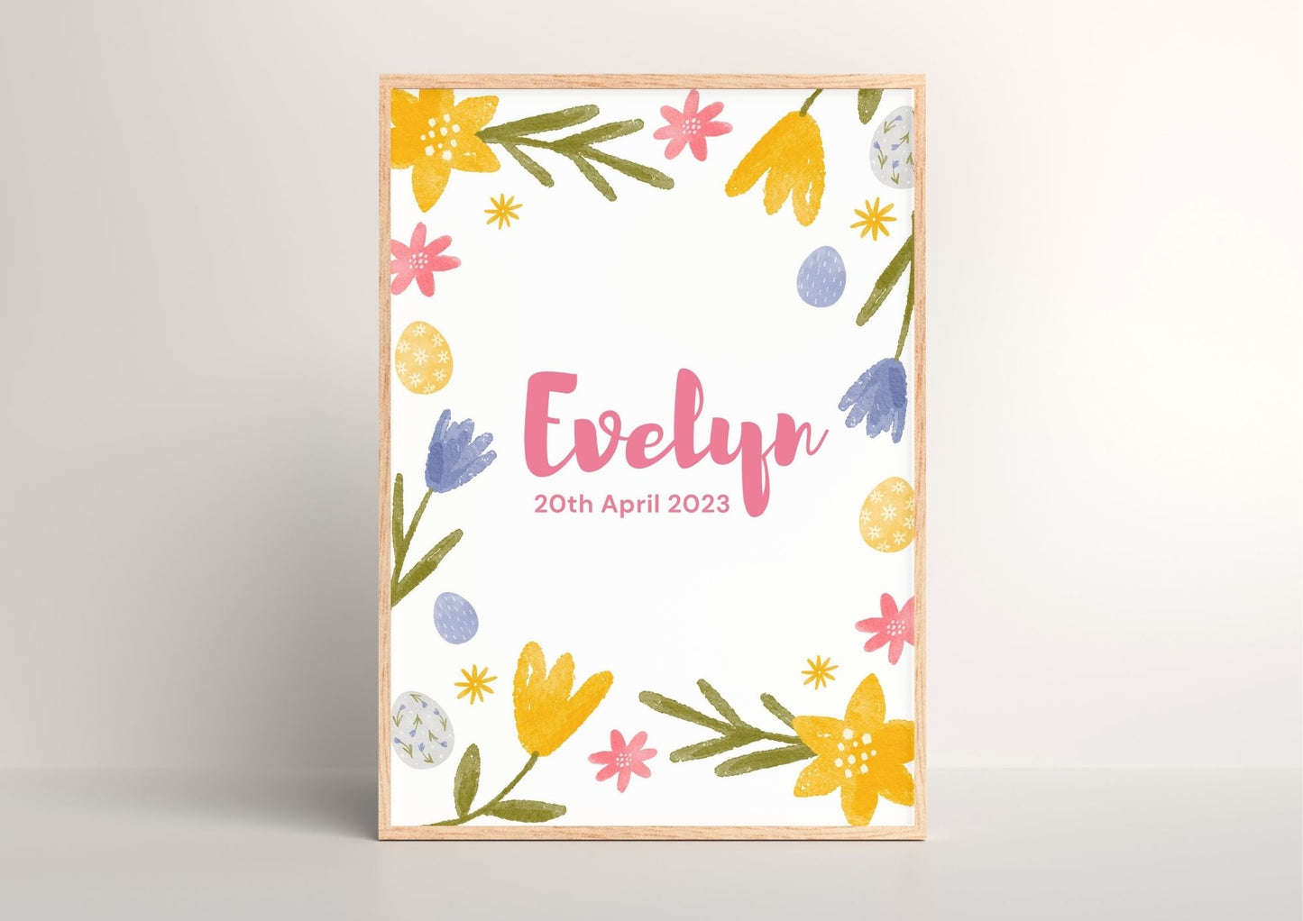 Customised Name Garden Blossom Nursery Wall Poster