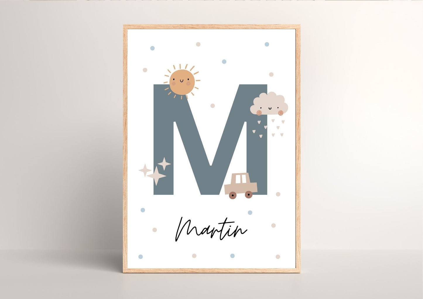 Personalized Name Monogram Nursery Poster