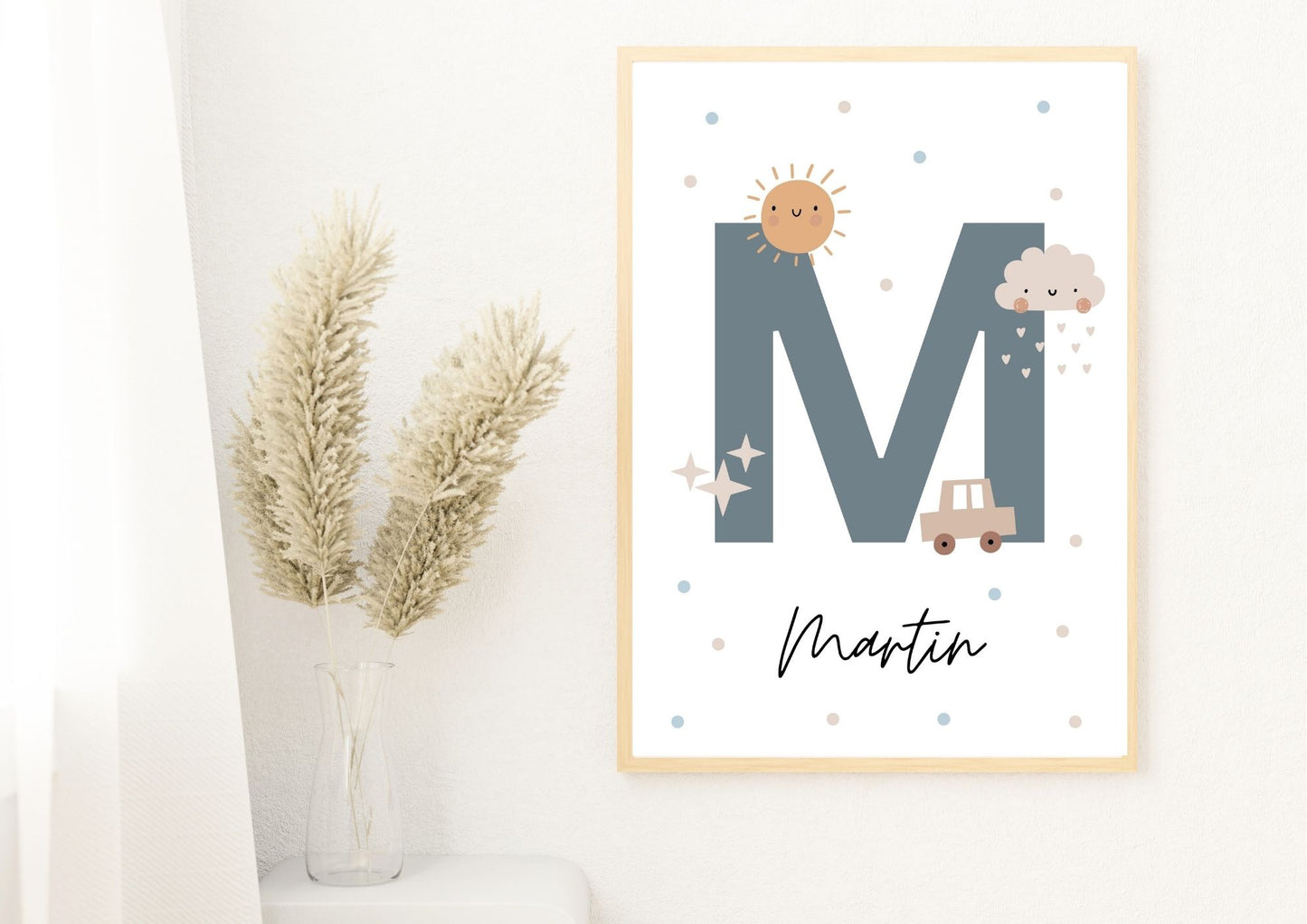 Personalized Name Monogram Nursery Poster