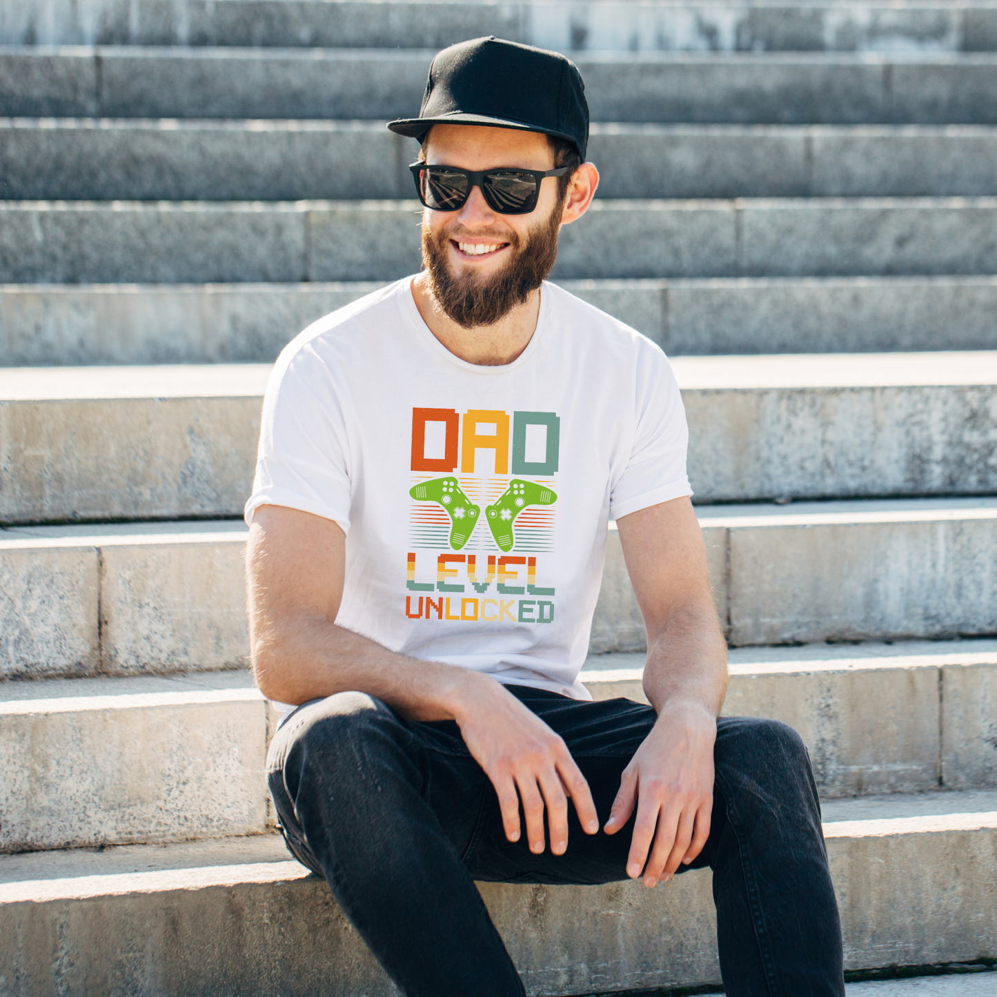 Dad Achievement: 'Level Unlocked' Daddy T Shirt