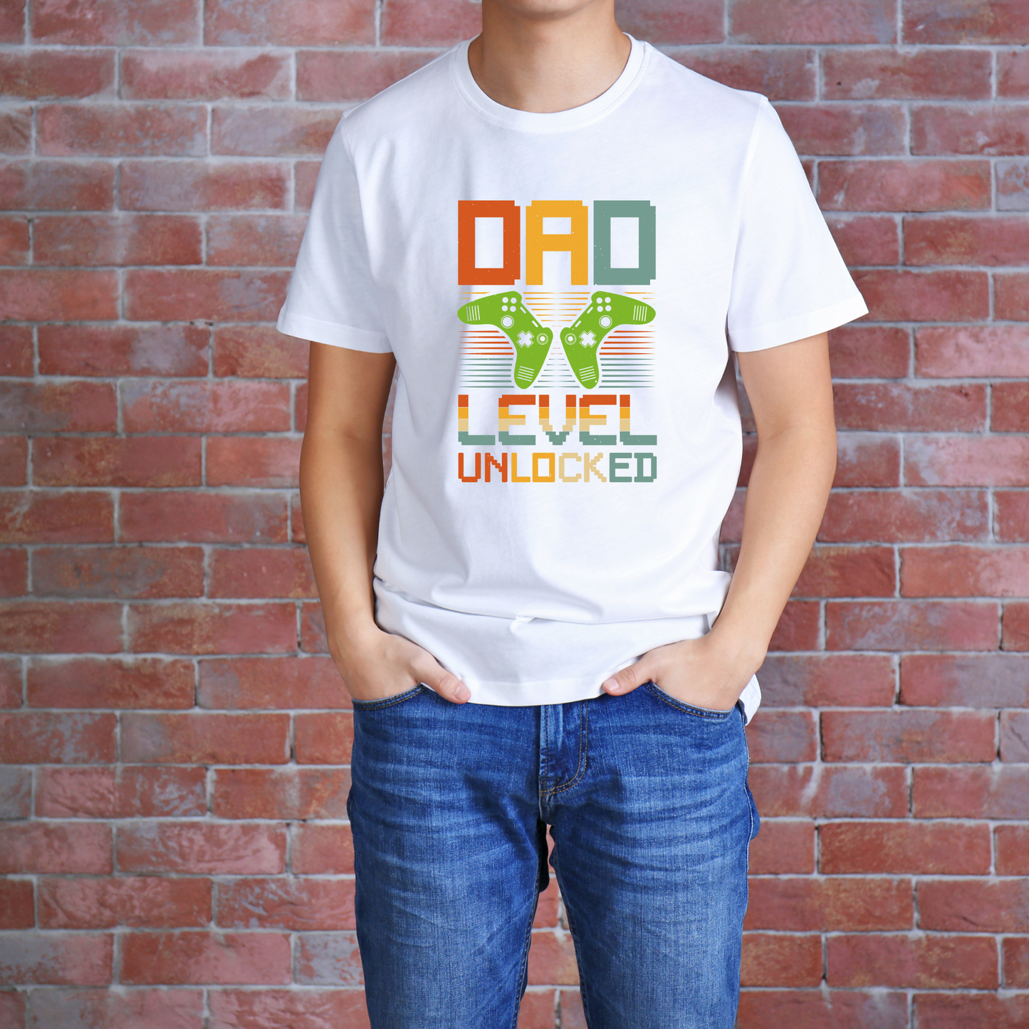 Dad Achievement: 'Level Unlocked' Daddy T Shirt