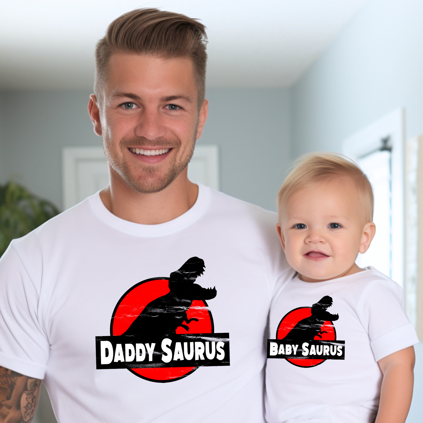 Daddy-Saurus & Baby-Saurus: Father and Daddy Matching Outfits