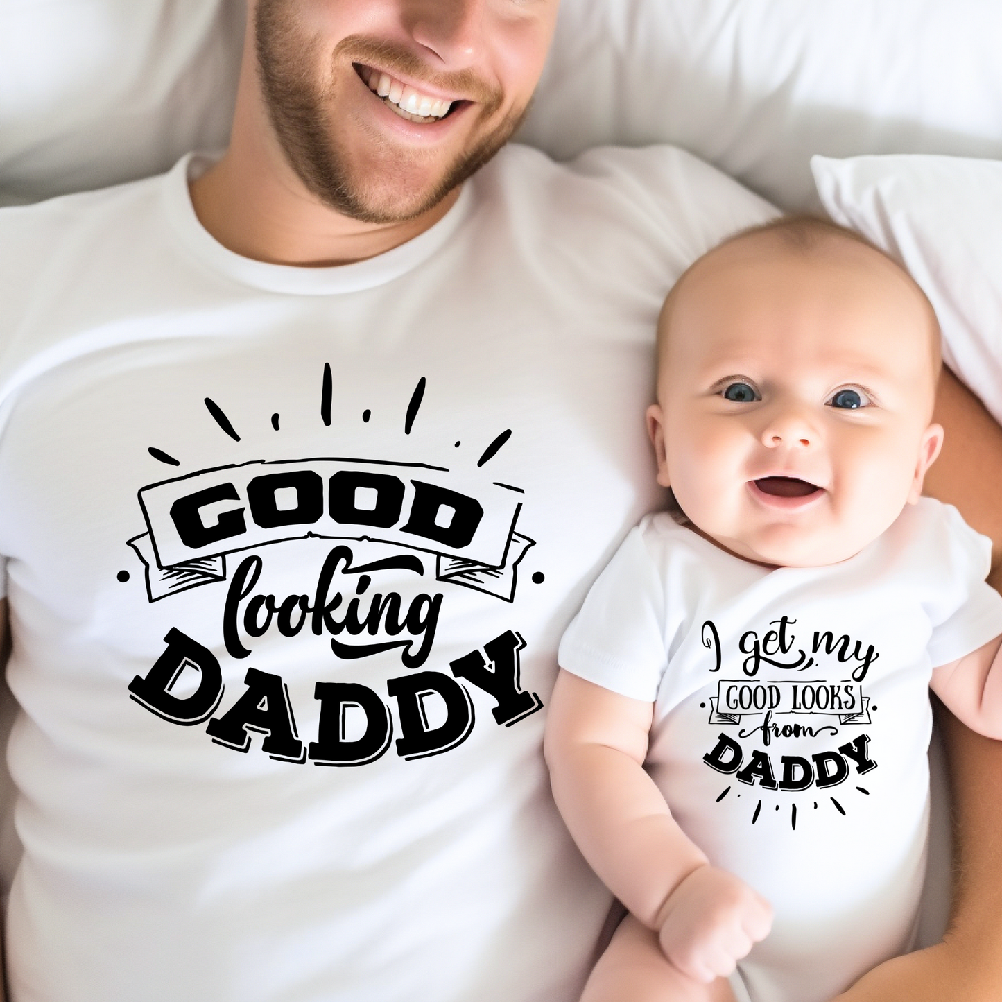 Daddy & Me Matching "Good Looks" Outfits