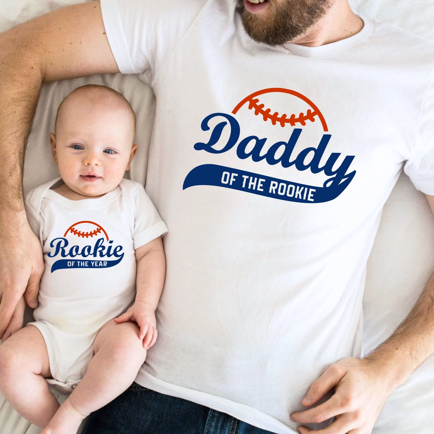 Daddy of the Rookie - Dad and Baby Matching Outfits
