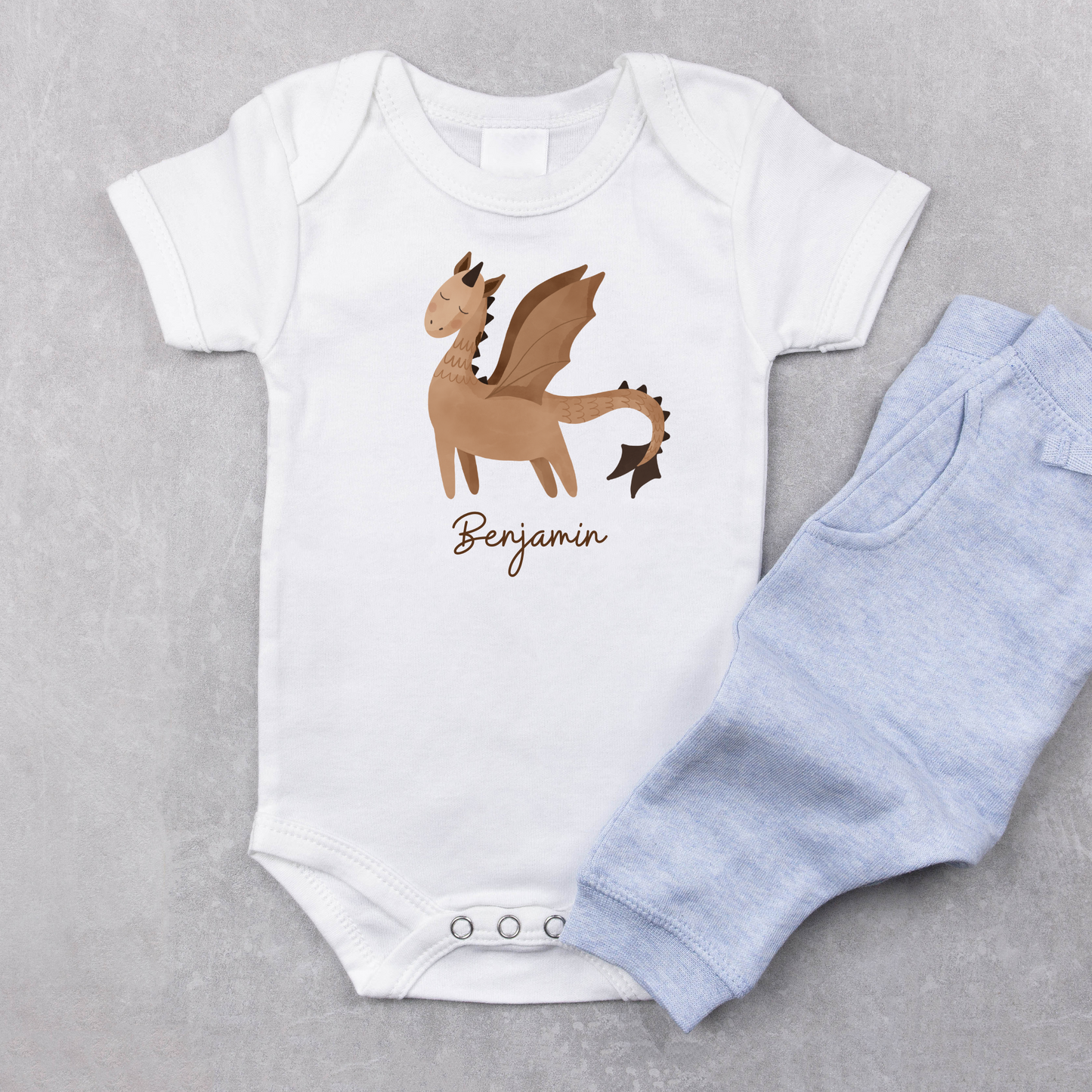 Dragon Dreams: Personalized Baby Onesie