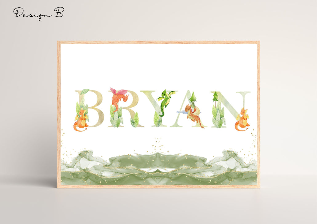 Personalized Dragon Baby Wall Decor for Nursery
