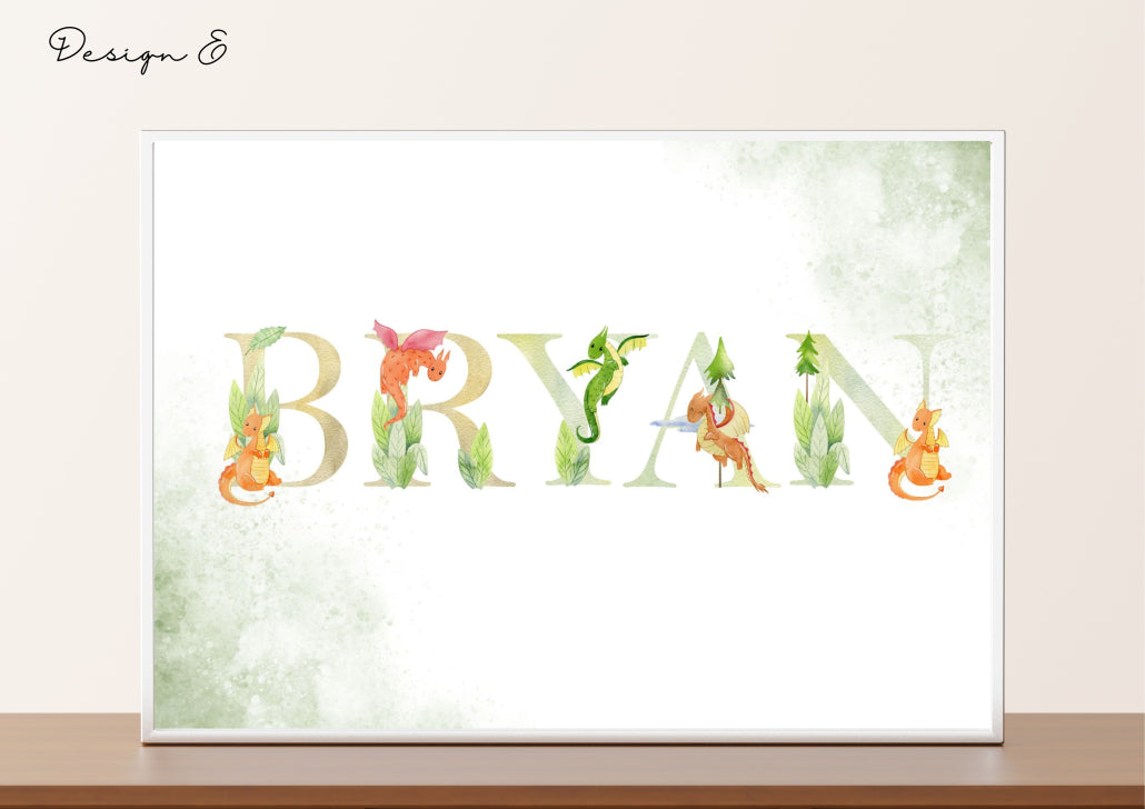 Personalized Dragon Baby Wall Decor for Nursery