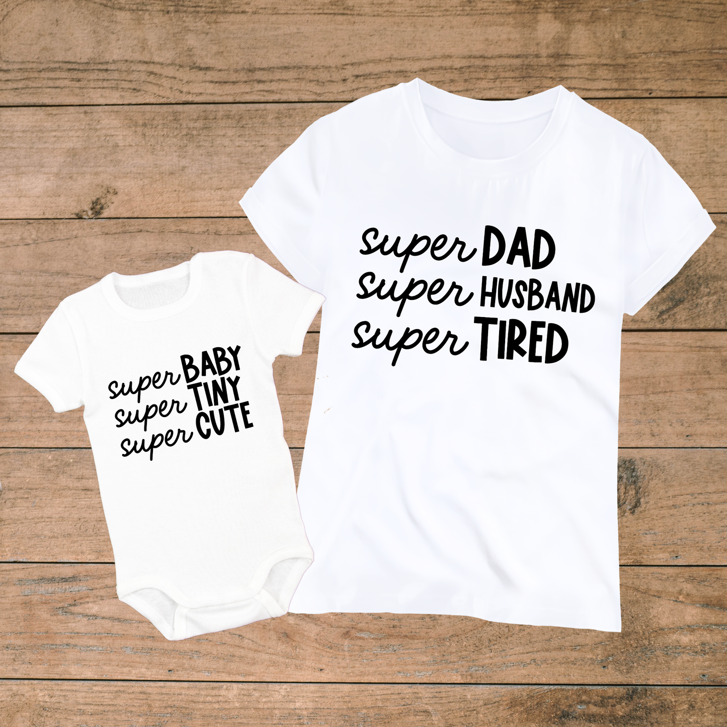 Dynamic Duo! Super Dad & Super Baby: Father and Baby Matching Outfit