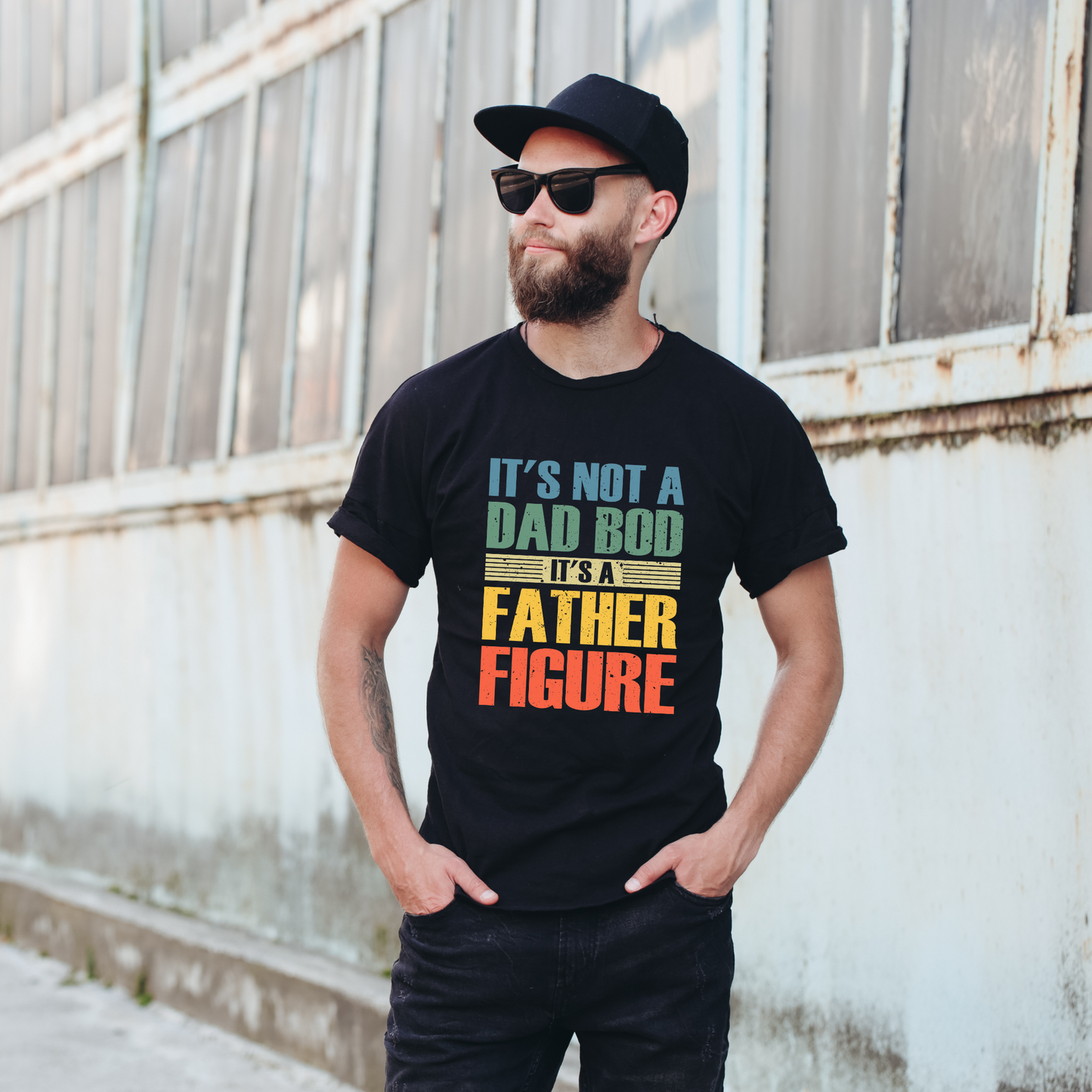 Dad Bod Father Figure Dad T Shirt
