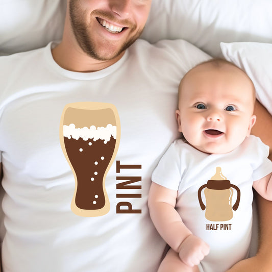 Half Pint Dad and Baby Matching Outfits