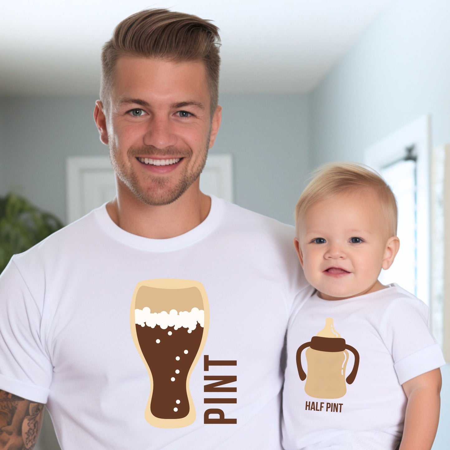 Half Pint Dad and Baby Matching Outfits