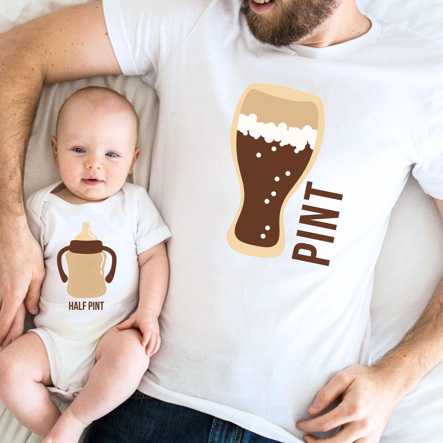 Half Pint Dad and Baby Matching Outfits