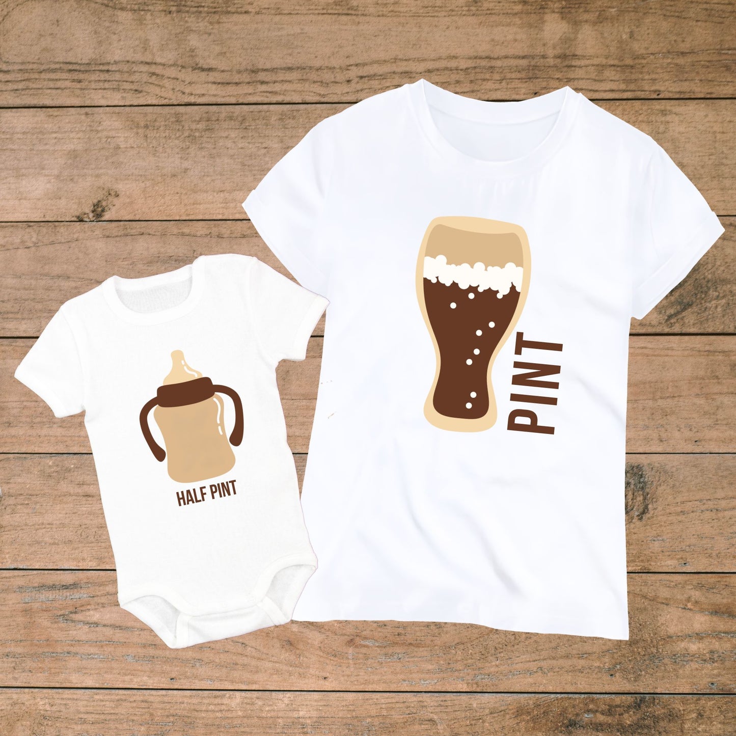 Half Pint Dad and Baby Matching Outfits