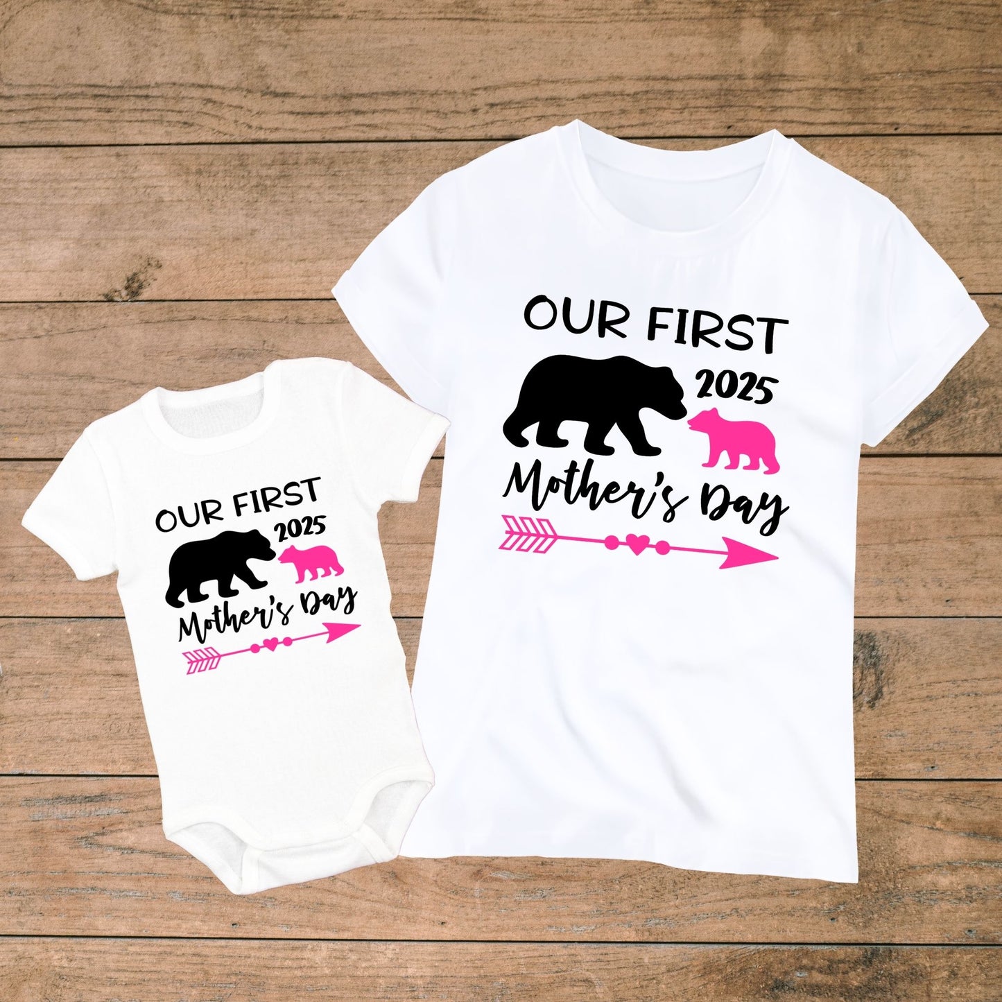 Our First Mother’s Day Mom and Baby Bear Matching Outfit