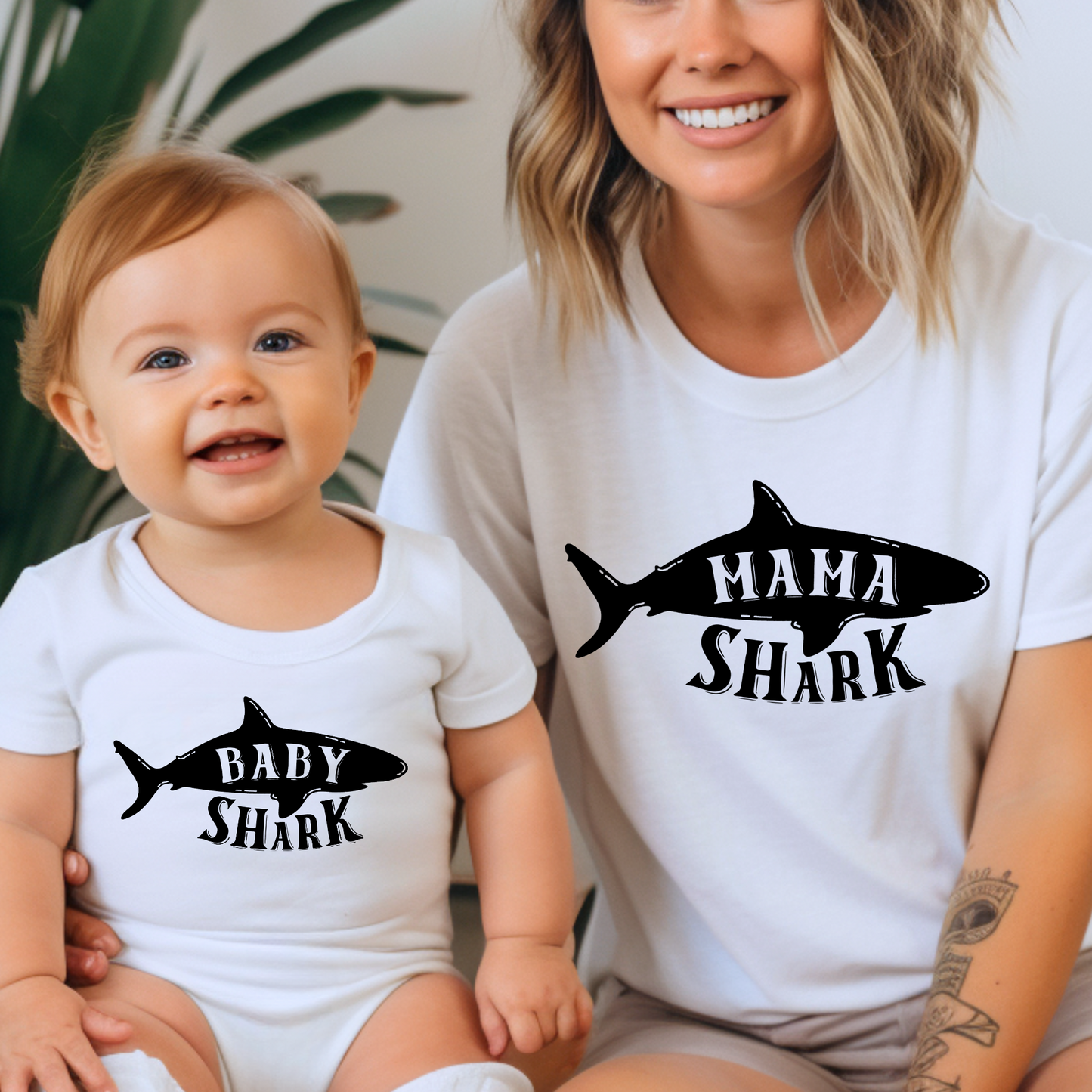 Mama & Baby Shark - Mommy and Me Outfits