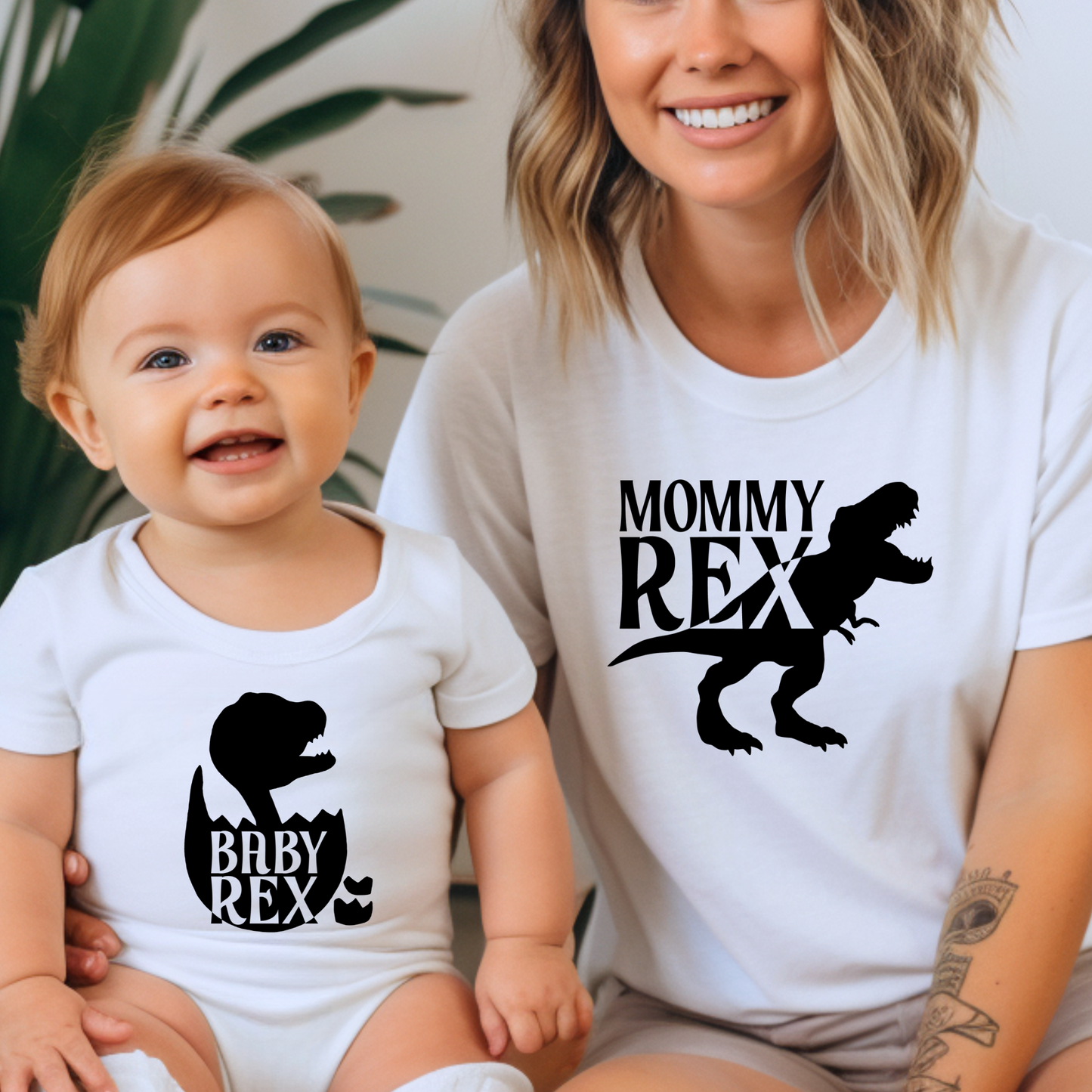 Mommy and Baby Rex Matching Outfits