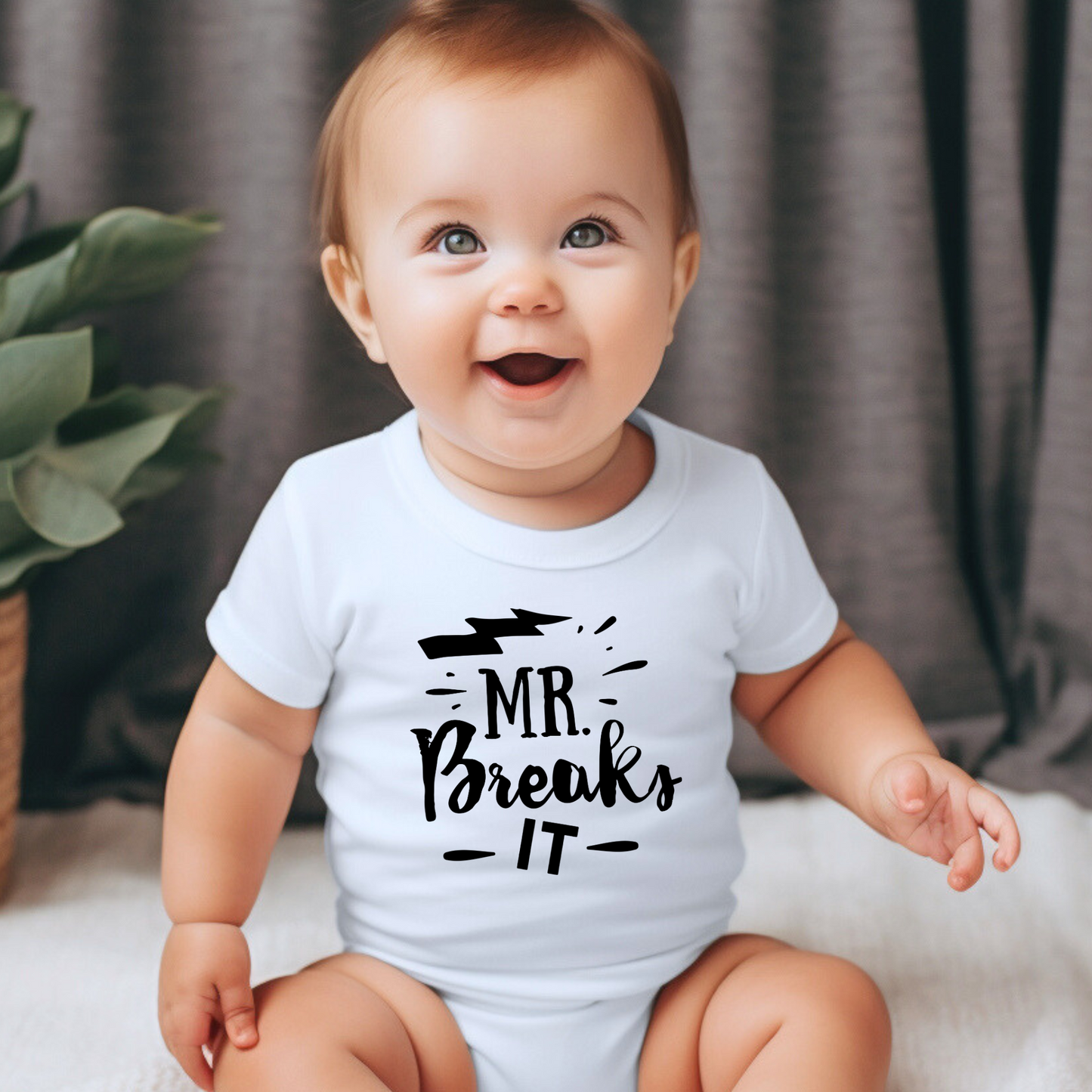 Mr. Breaks It & Daddy Will Fix It - Daddy and Baby Matching Outfits