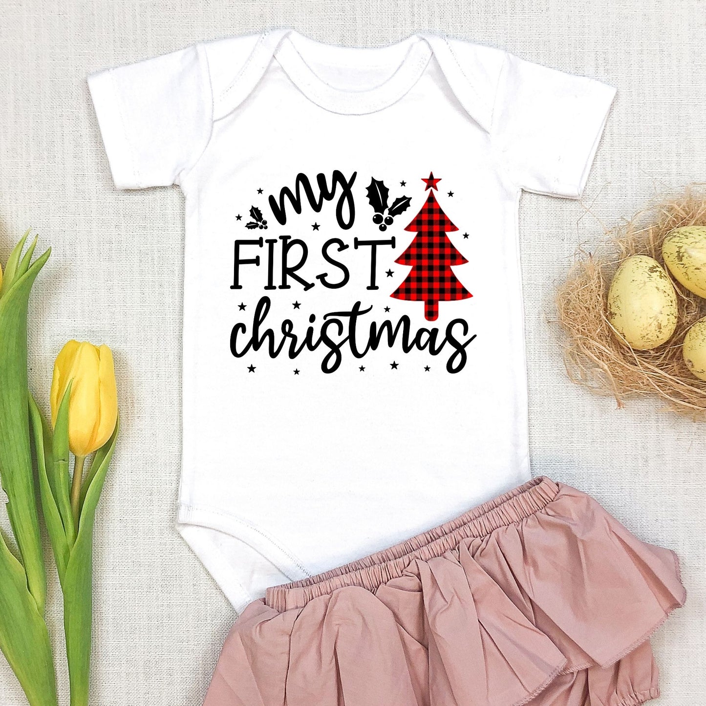 My First Christmas Baby Onesie B