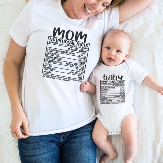 Nutritional Facts - Mom and Baby Matching Style