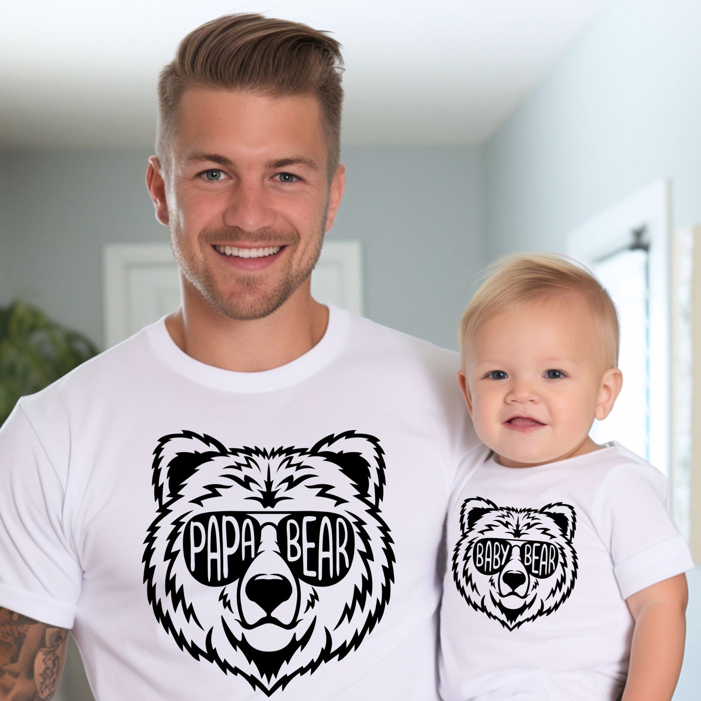 Papa Bear & Baby Bear - Matching Dad and Baby Outfits