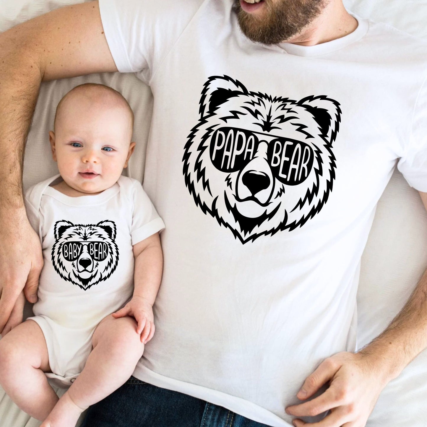 Papa Bear & Baby Bear - Matching Dad and Baby Outfits