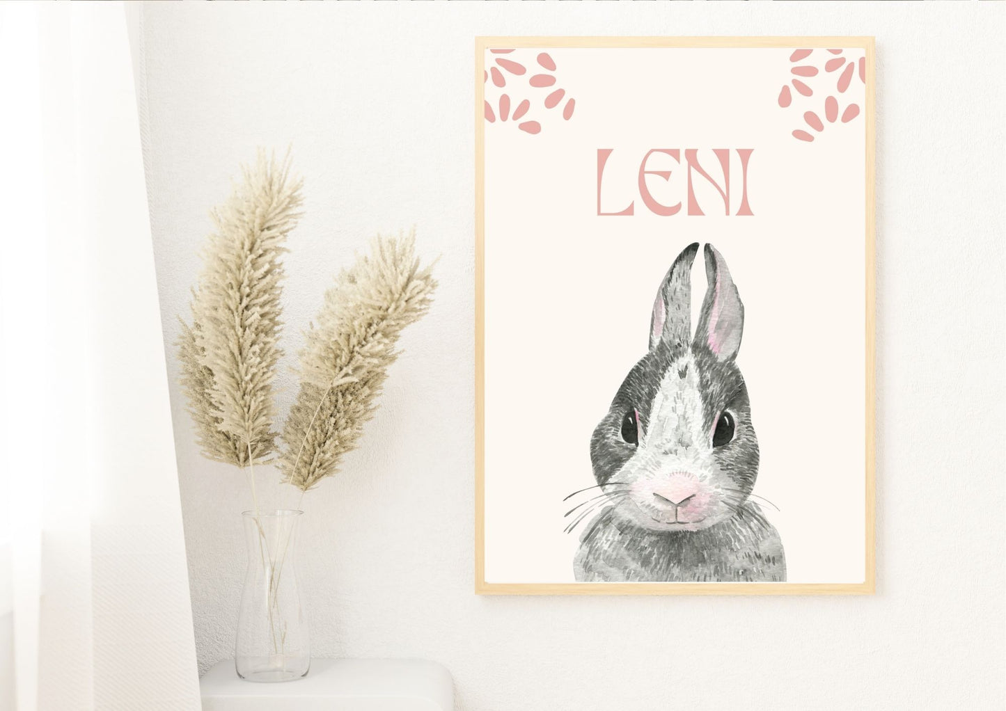 Peek-A-Boo Bunny: Personalized Nursery Name Poster