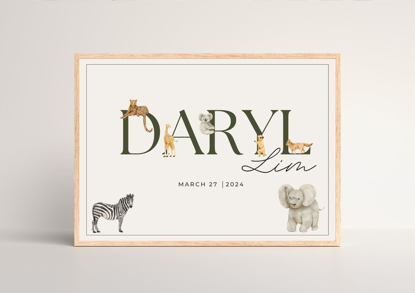 Little Explorer Personalized Name Nursery Poster