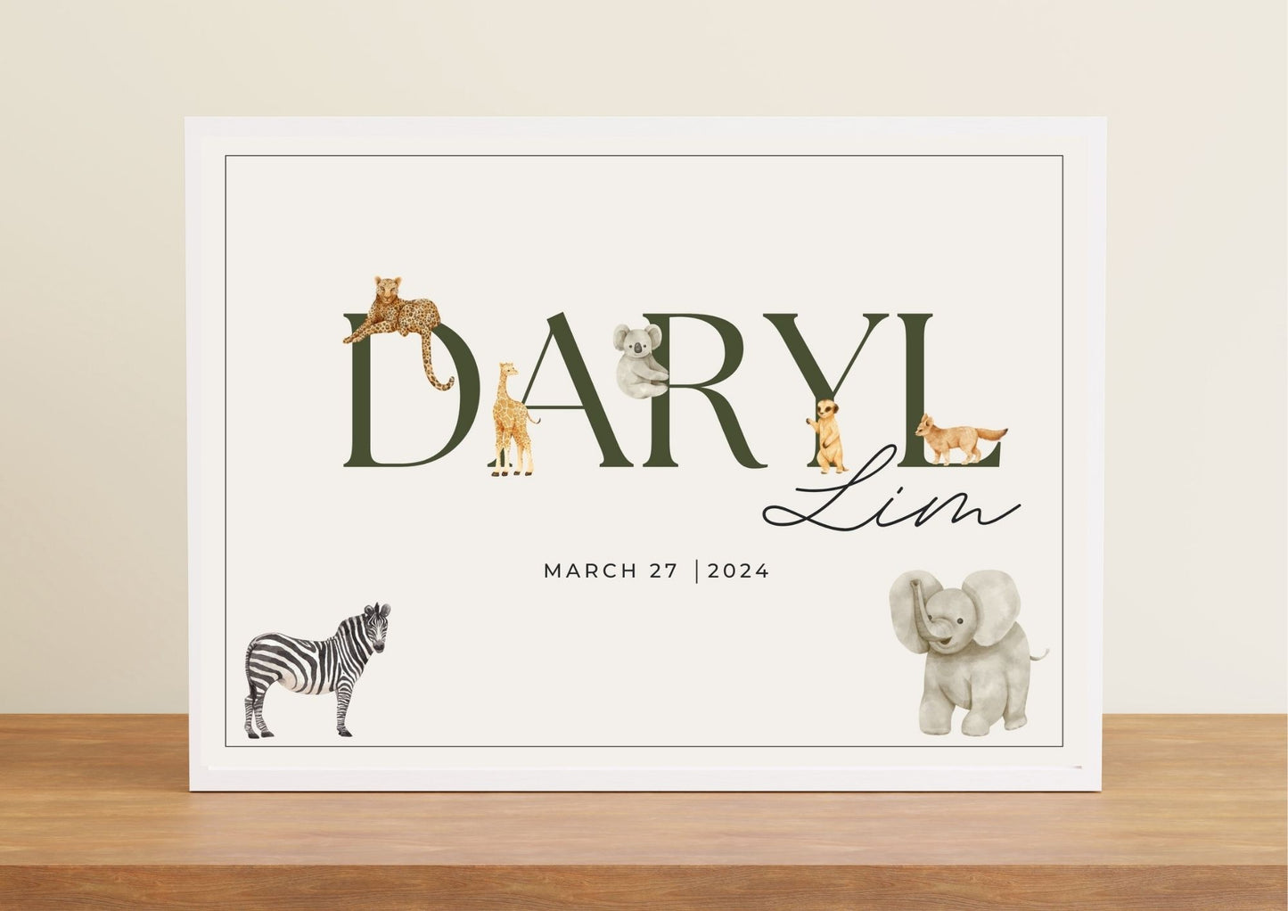 Little Explorer Personalized Name Nursery Poster