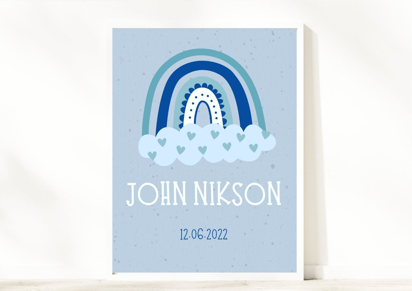 Personalized Rainbow Baby Name Nursery Poster