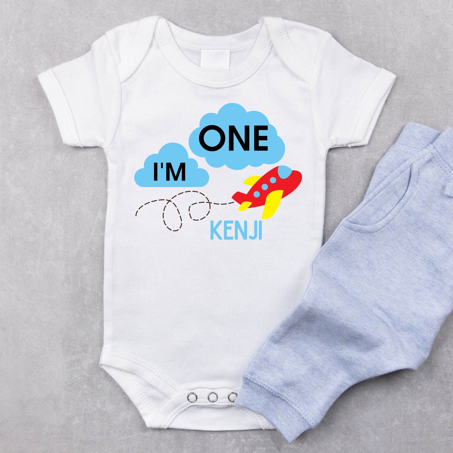 Personalized "I'm One" Birthday Baby Romper