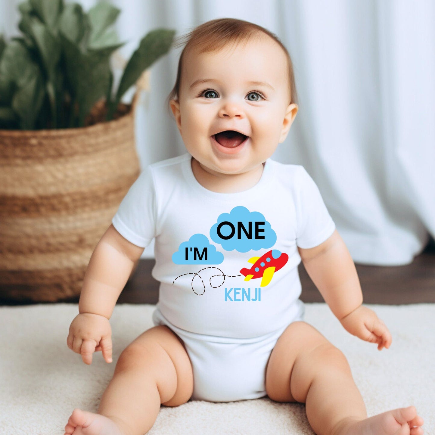 Personalized "I'm One" Birthday Baby Romper