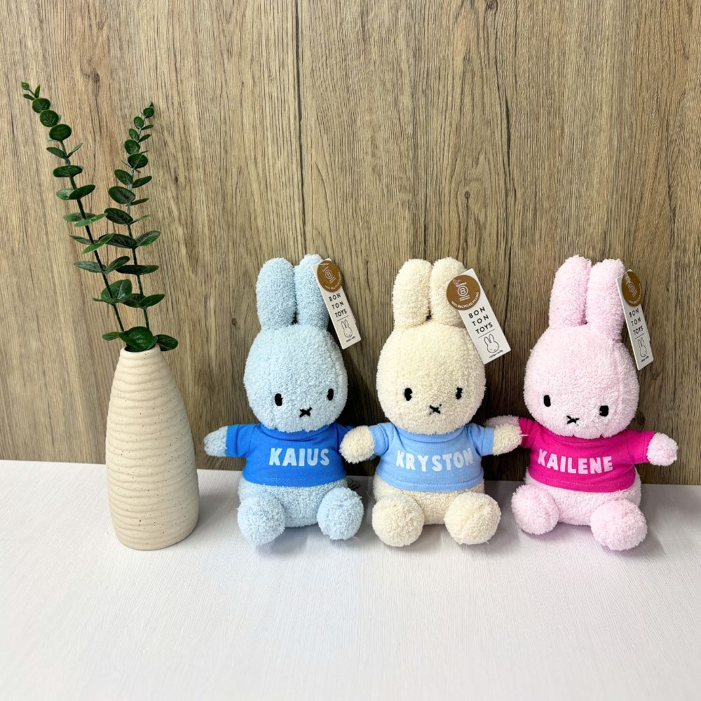 Personalized Name Miffy Bunny Soft Toy - 23cm, 4 Colors. 100% Authentic Miffy