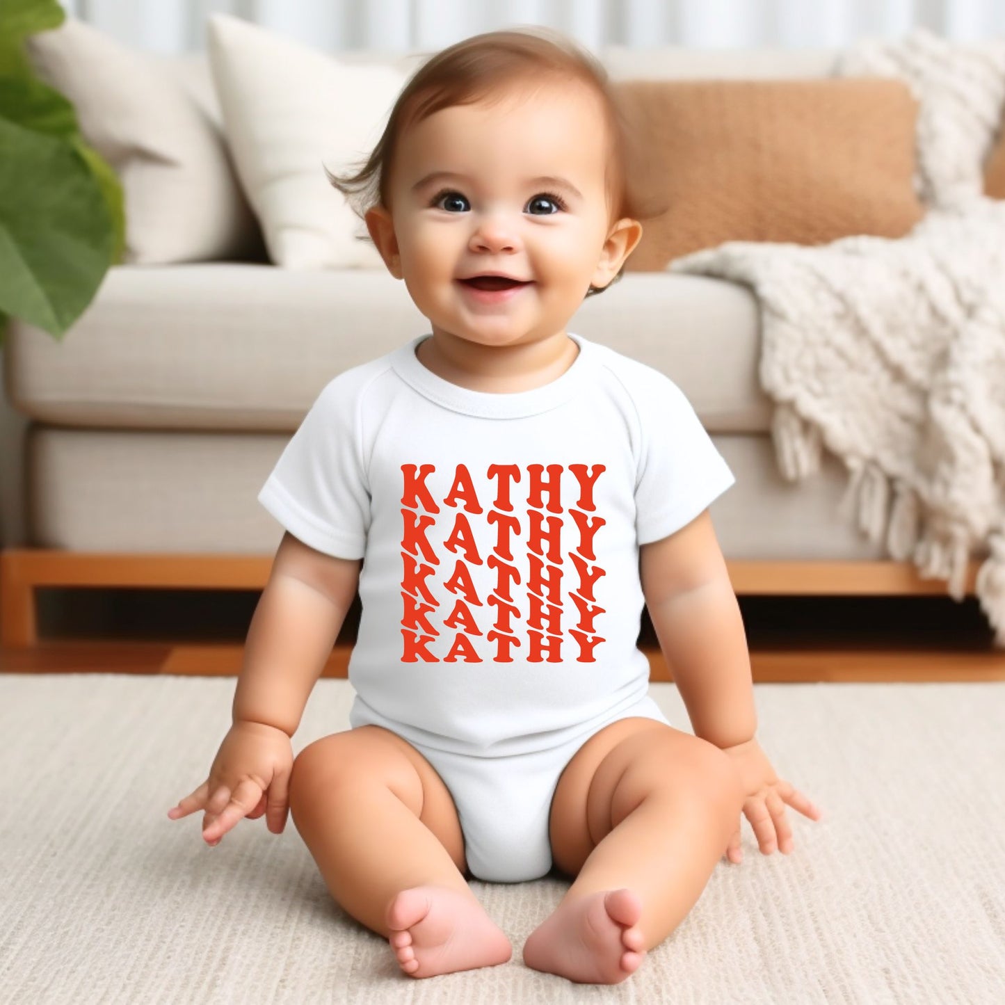 Personalized Name "Delight" Baby Romper / Baby Tees