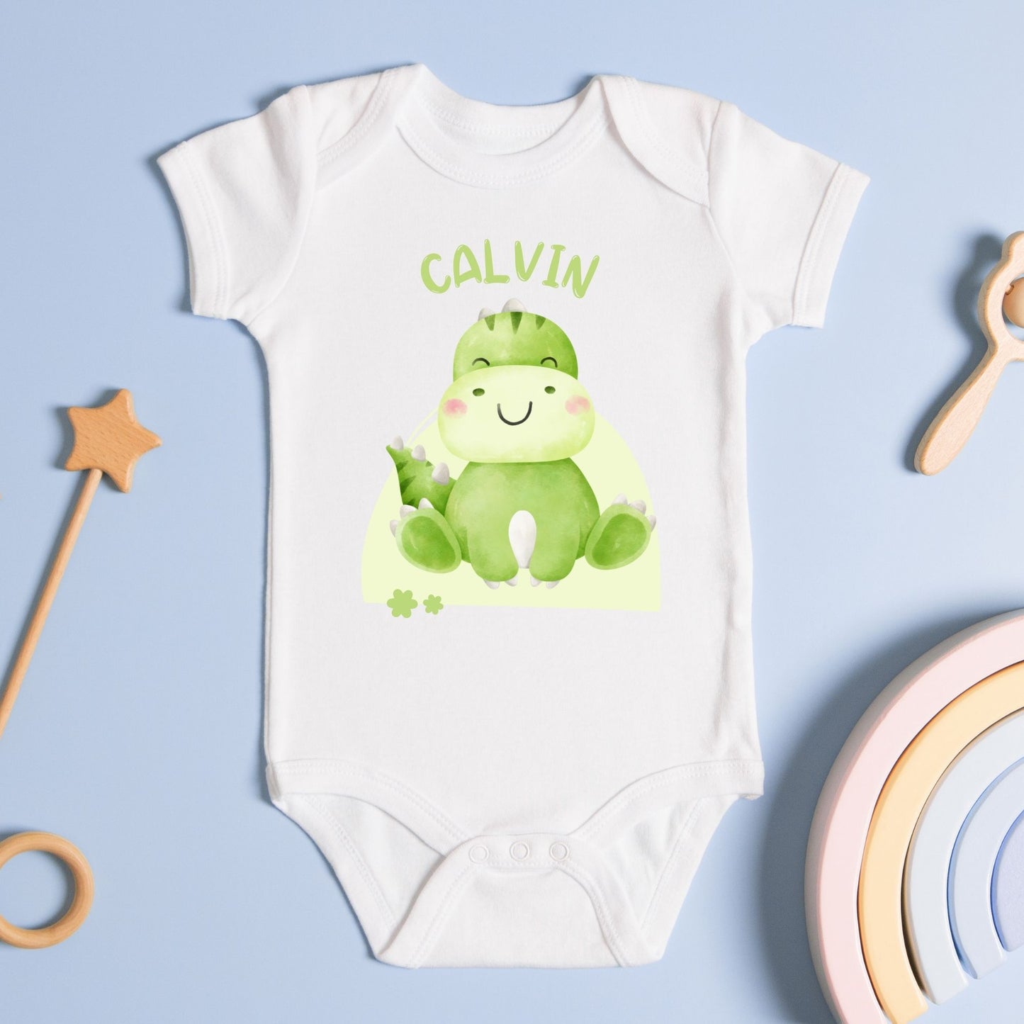 Personalized Name "Dino Buddy" Dinosaur Onesie