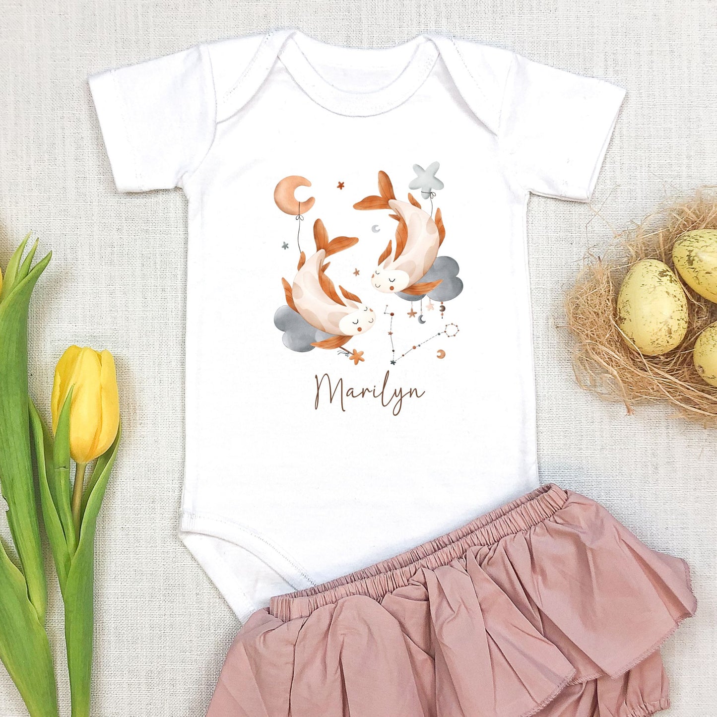 Personalized Name "Horoscope" Baby Romper