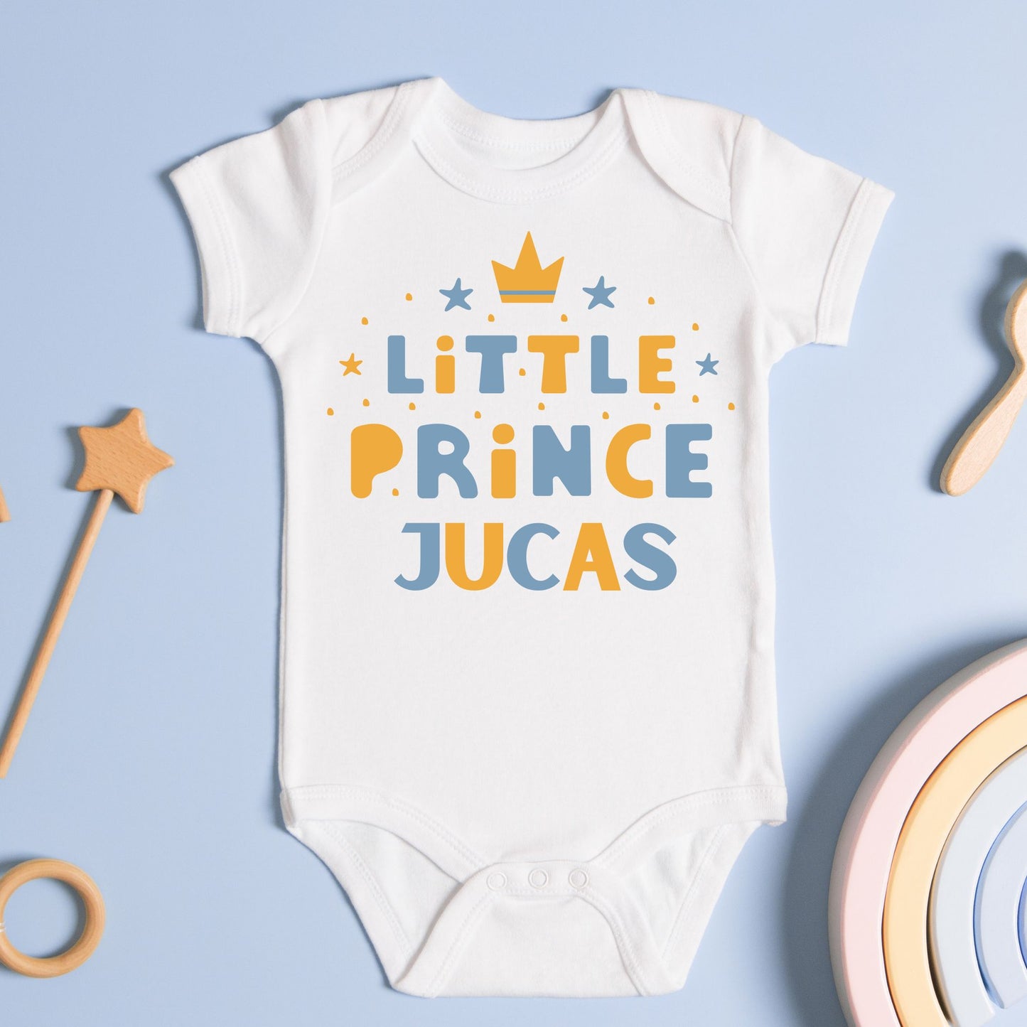 Personalized Name "Little Prince" Baby Romper