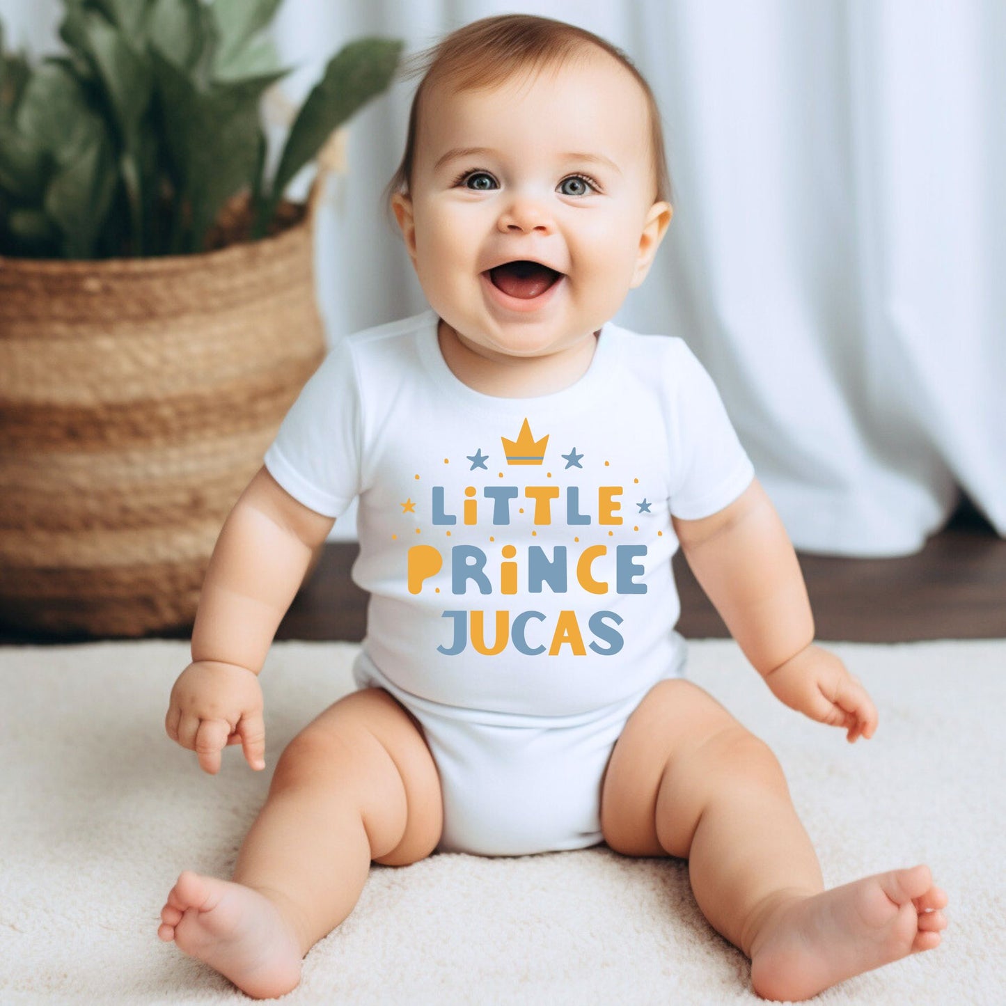 Personalized Name "Little Prince" Baby Romper