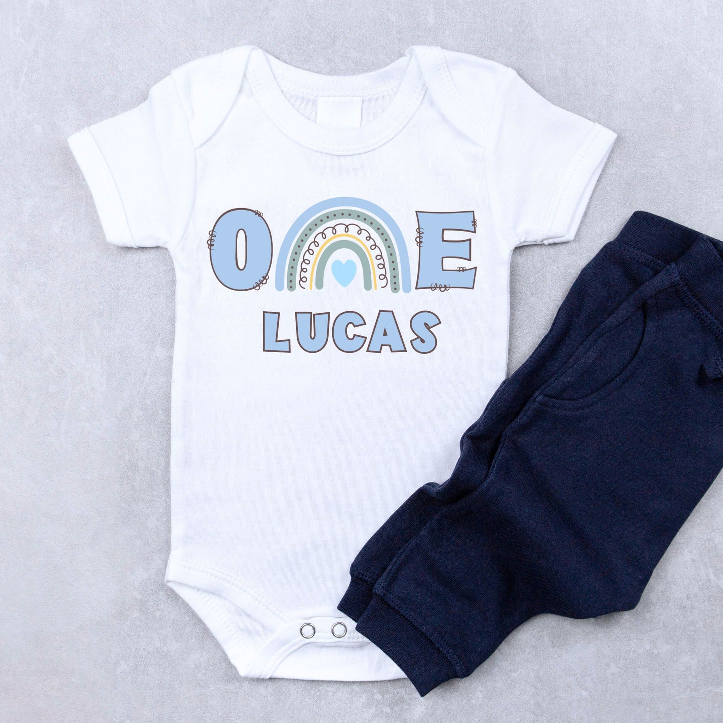 Personalized "ONE" First Birthday Baby Romper / T-Shirt