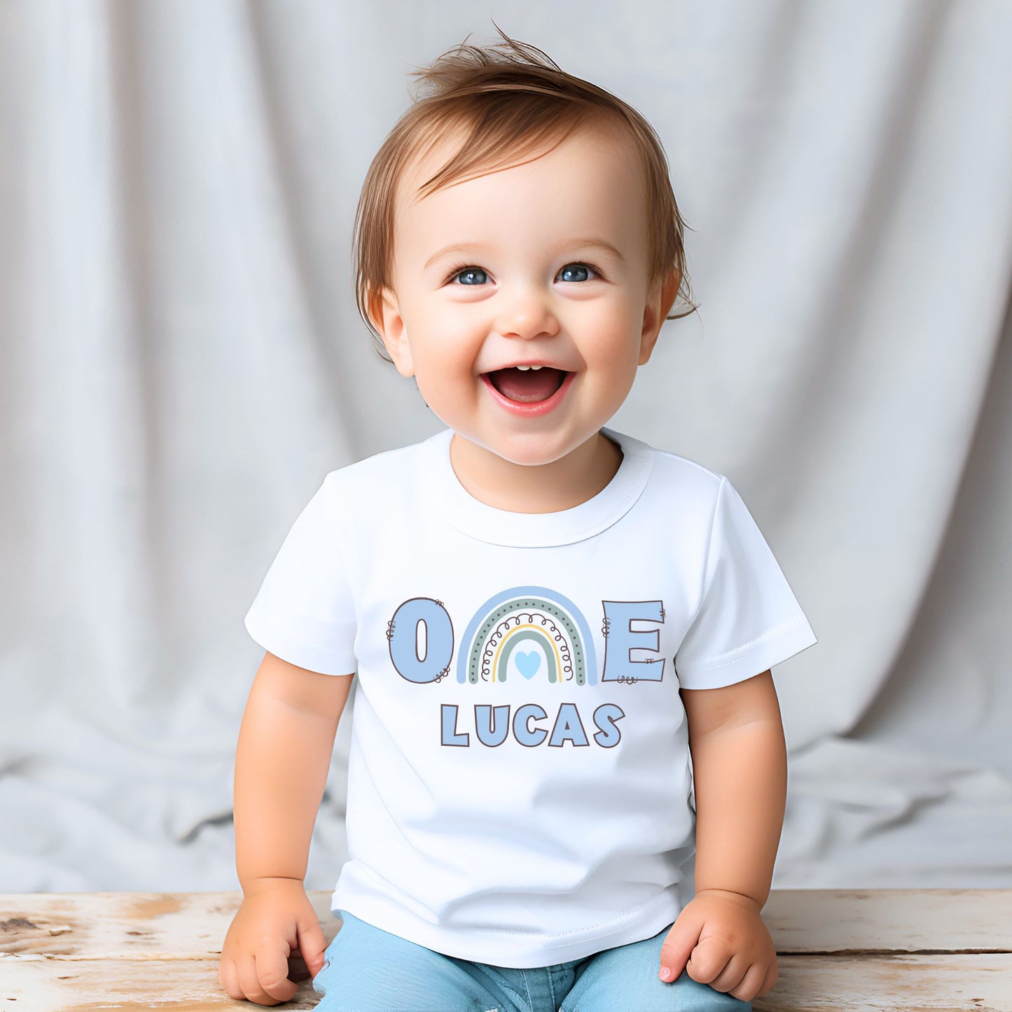 Personalized "ONE" First Birthday Baby Romper / T-Shirt