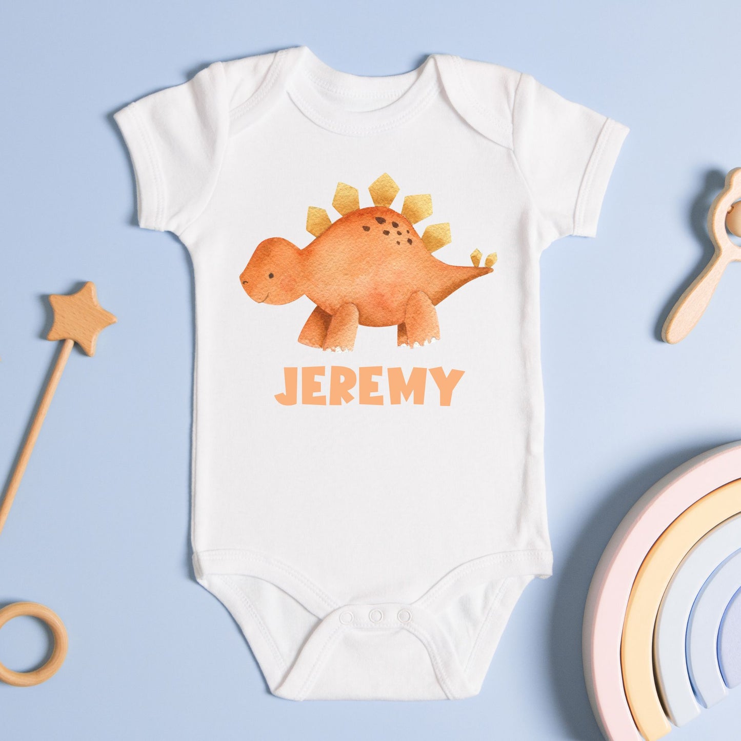 Personalized Name "Snuggle-Saurus" Baby Romper