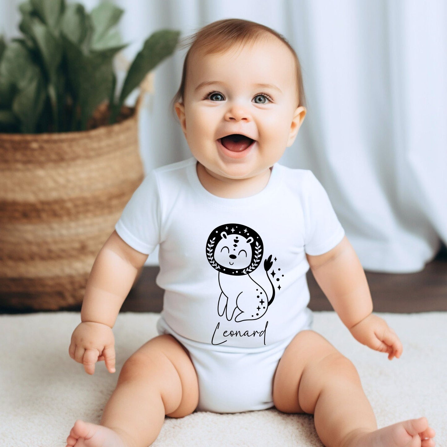 Personalized Name "Zodiac Star" Baby Romper