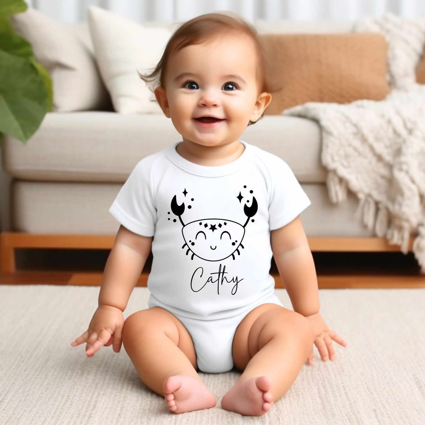 Personalized Name "Zodiac Star" Baby Romper