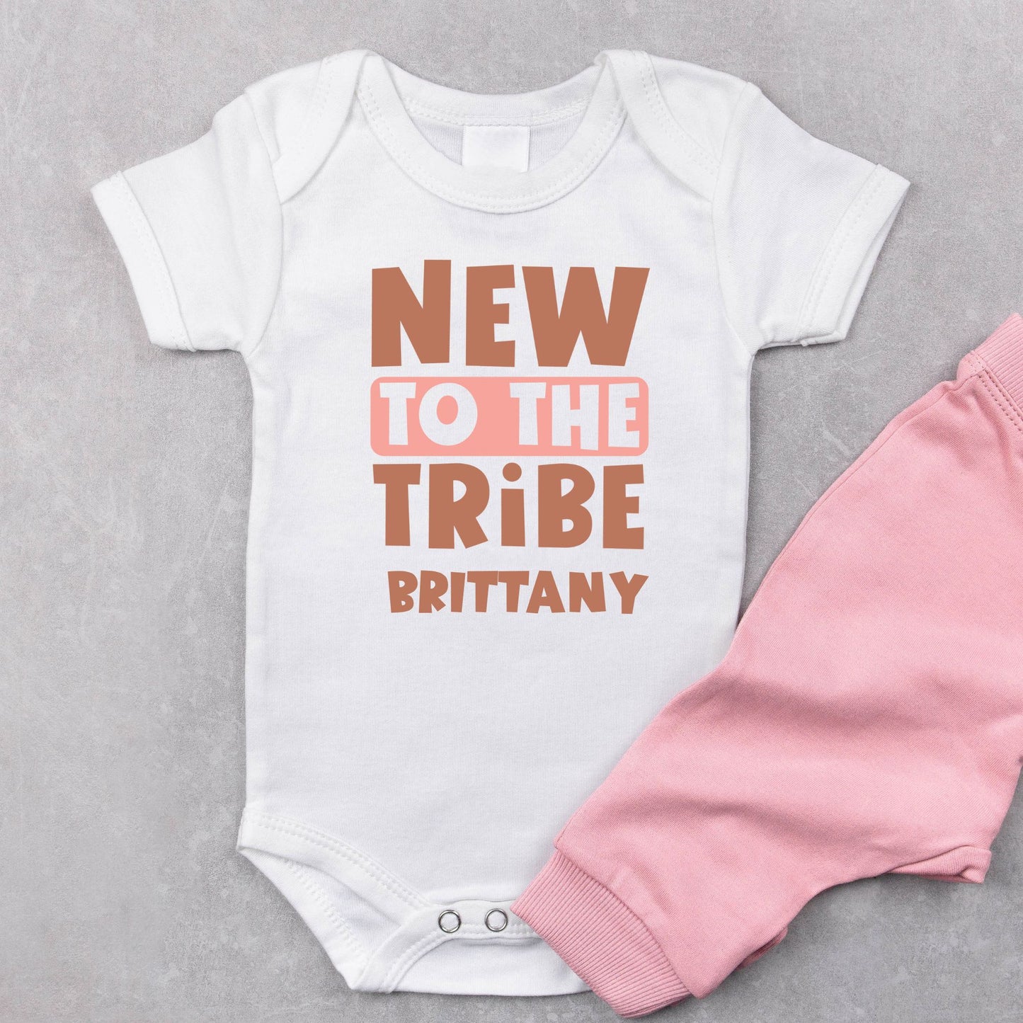 Personalized "New Tribe Member" Baby Romper